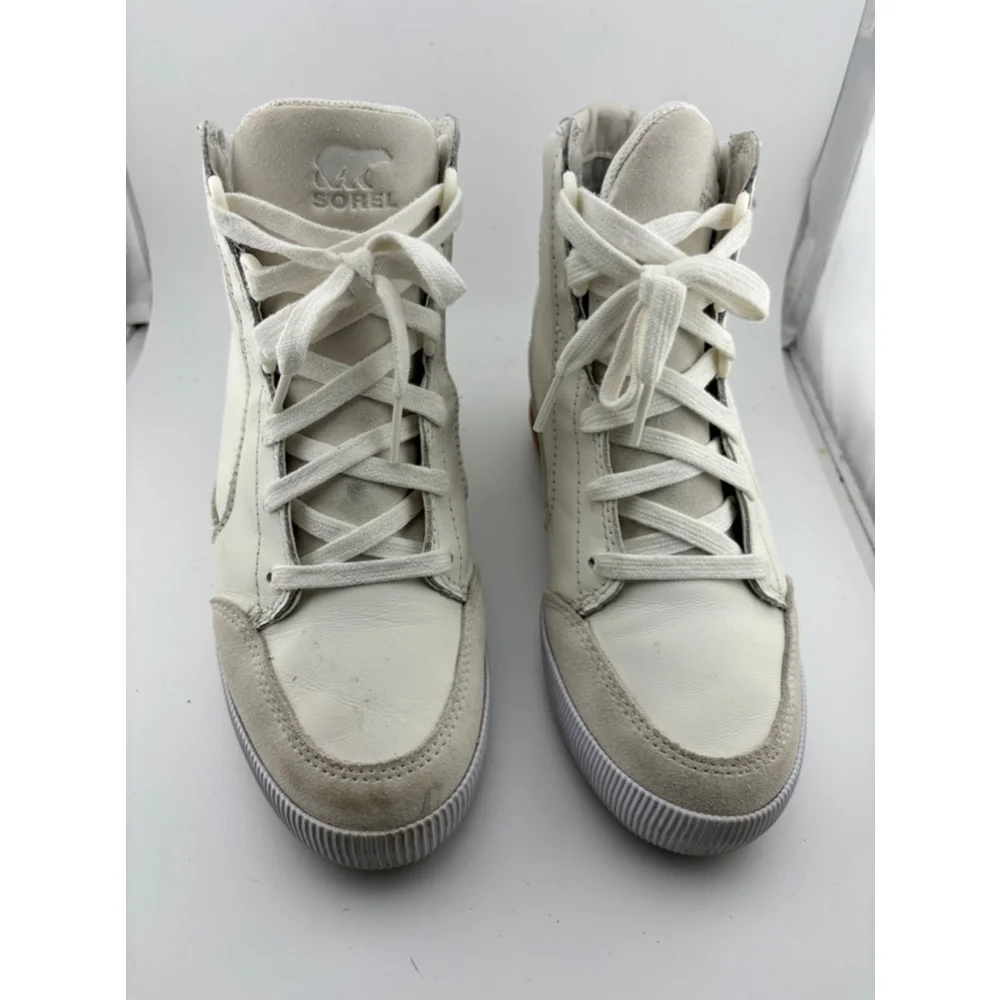 Women's Sorel Out N About wedge Sneakers White Size 7